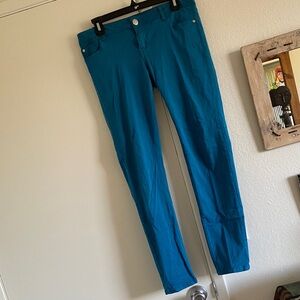 Celebrity Pink Teal Skinny Pants